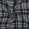 Ash Gray-Black-White Plaid Wool-Poly Woven Suiting Fabric By the Yard